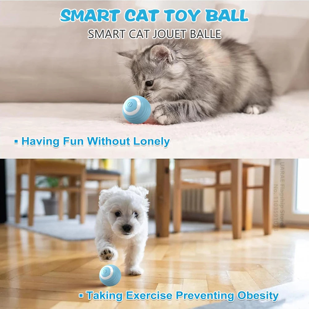 Interactive Electric Rolling Ball for Cats - Smart Rotating Toy for Endless Fun!