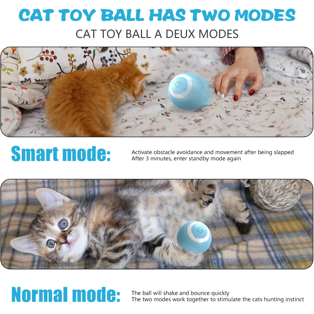 Interactive Electric Rolling Ball for Cats - Smart Rotating Toy for Endless Fun!